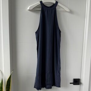Bella Dahl Sleeveless High-Neck Shift Dress - Navy